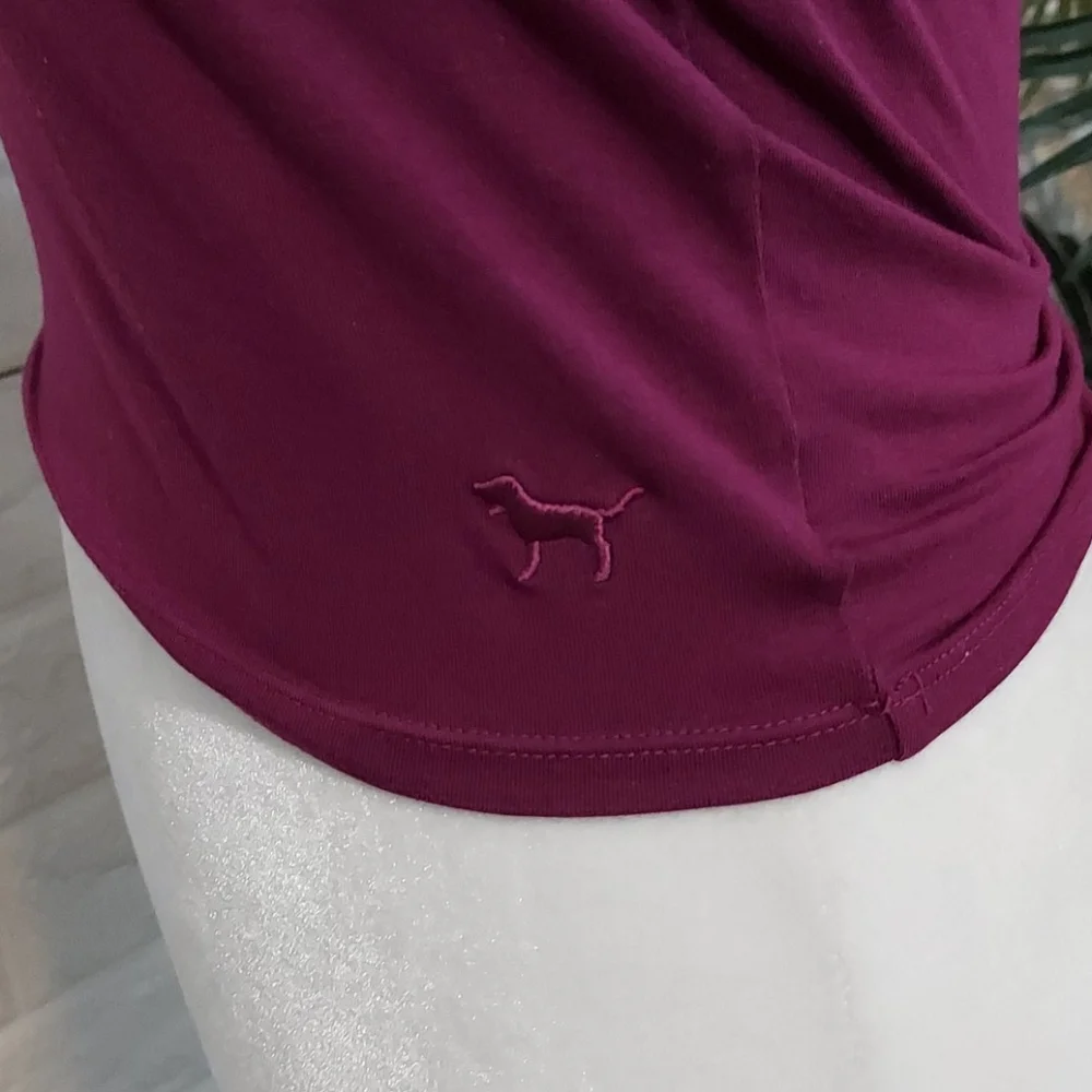 Pink Victoria's Secret Heart Back Crop Tee Small - Picture 8 of 11